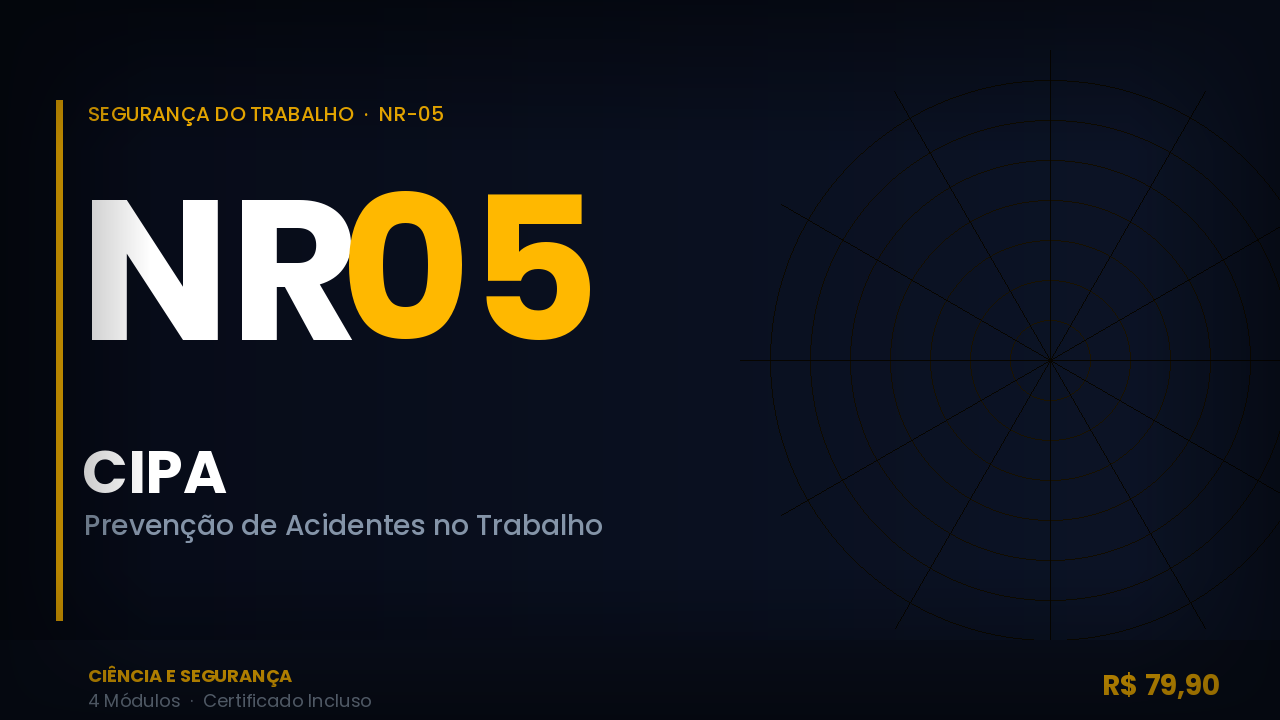 Capa do curso NR-05 — CIPA (Comissão Interna de Prevenção de Acidentes)