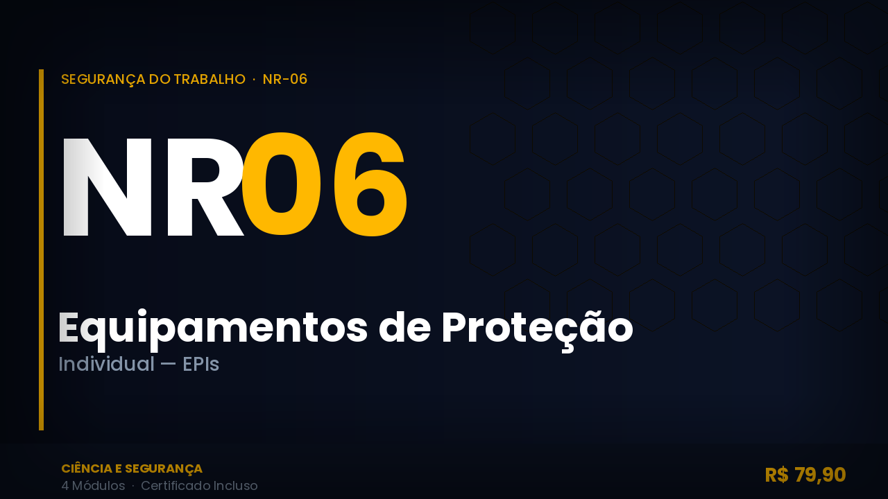 Capa do curso NR-06 — Equipamentos de Proteção Individual (EPI)