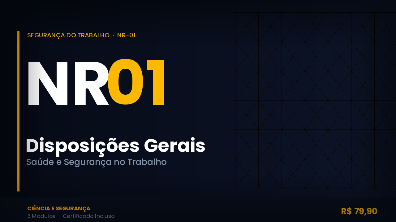 Capa do curso NR-01 — Disposições Gerais e Gerenciamento de Riscos Ocupacionais